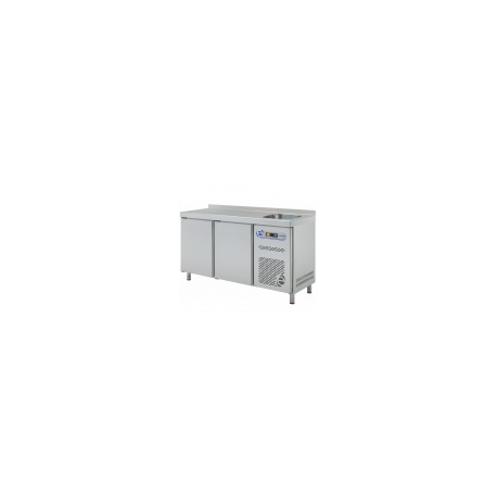 Chladící stůl Asber ETP6-150-20 (2x dveře + dřez)