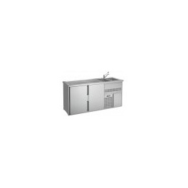 Chladící stůl výčepní s agregátem a dřezem RBPD-120L (2 sekce/délka 1550mm)