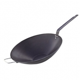 Pánev WOK modrá ocel s průměrem 28 cm