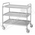 Servírovací vozík se třemi policemi 600 x 600 x 850/940 mm