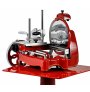 Nářezový stroj mechanický retro Flywheel CE 300/10H červený, pro krájení Prosciutto Crudo