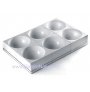 Forma TortaFlex ZUC na 6ks dortů Polokoule 180x90mm, sada vč.plata 60x40cm