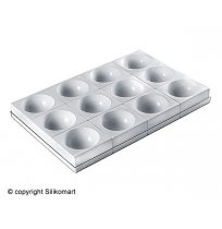 Forma TortaFlex ZUC na 12ks dortů Polokoule 115x57,5mm, sada vč.plata 60x40cm