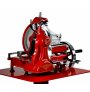 Nářezový stroj mechanický retro Flywheel CE 300/L červený, pro krájení Prosciutto Crudo