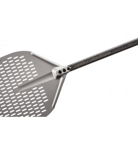 Lopata na pizzu sázecí perforovaná KARBON 33/182 cm
