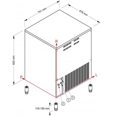 Výrobník ledové drtě NTF SLF 320 W - chlazení vodou