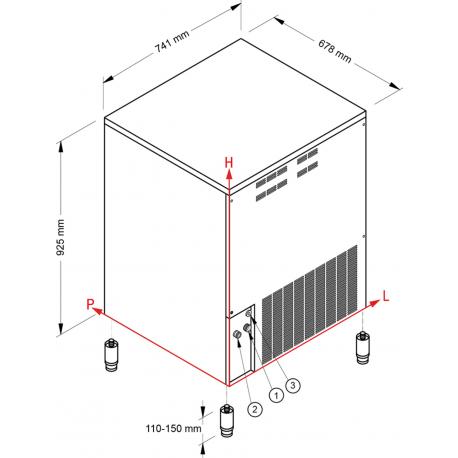 Výrobník ledové drtě NTF SLF 320 W - chlazení vodou