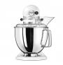 Robot kuchyňský Artisan KitchenAid 5KSM175 bílá 4,83 ltr.