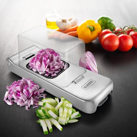 Kráječ zeleniny Alligator 3094 nerezový, nádobka 1100 ml, 3 druhy mřížek