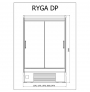 Vitrína chladící přístěnná Juka Ryga 130/80 DP posuvné dveře