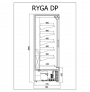 Vitrína chladící přístěnná Juka Ryga 130/80 DP posuvné dveře