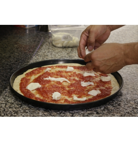 Plech na pizzu ocelový kulatý 34 cm