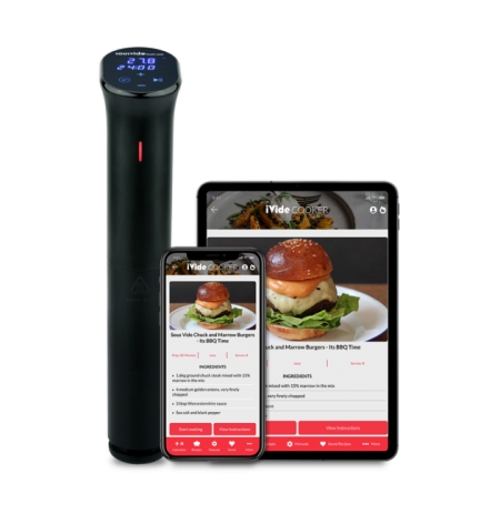 SousVide ponorný vařič iVide® 2.0 s wifi pro vakuové vaření do 30 ltr.