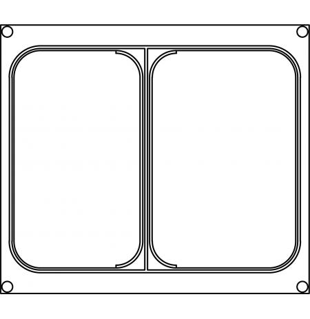 Matrice AG12HD pro dvoudílné misky 227×178 mm