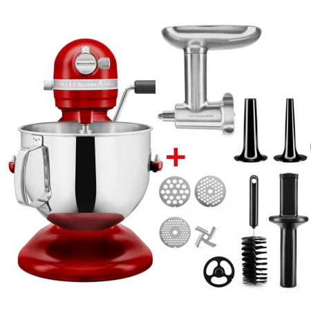 Výhodná sada kuchyňský robot KitchenAid 5KSM7580XEER královská červená 6,9 + mlýnek na maso