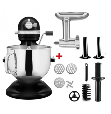 Sada kuchyňský robot KitchenAid 5KSM7580XEOB černá lesklá 6,9 + mlýnek na maso