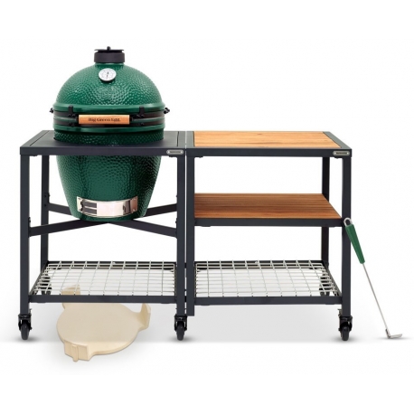 Gril Big Green Egg Medium ve stole - akční set