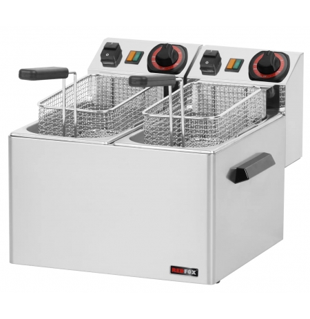 Fritéza elektrická dvojitá REDFOX FE44S, 5+5 Ltr. 2x 3 kW, 230 V GastroNakup.cz