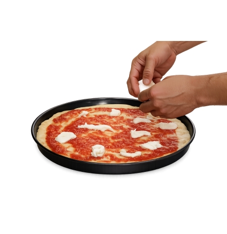 Plech na pizzu ocelový kulatý 34 cm