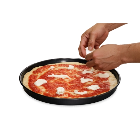 Plech na pizzu ocelový kulatý 34 cm