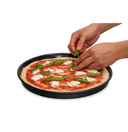 Plech na pizzu ocelový kulatý 32 cm