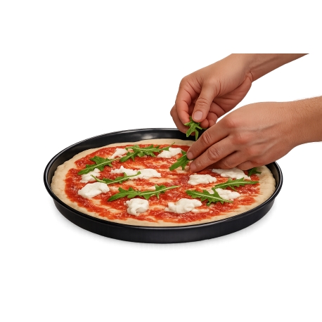 Plech na pizzu ocelový kulatý 32 cm