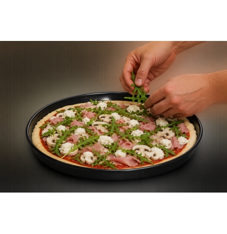 Plech na pizzu ocelový kulatý 28 cm