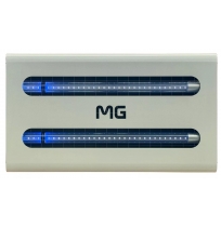 Lapač hmyzu MG14 s GLU lepící deskou, 2× UV-A LED 7W, bílý, 120 m²