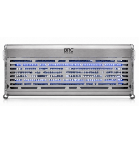 Elektrický lapač hmyzu BRC CAPTURE 18 LED – vysokonapěťová mřížka, 240 m², nerez
