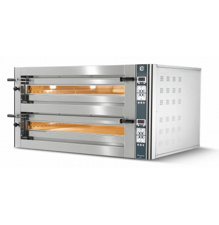Elektrická pec na pizzu 2-patrová Cuppone Donatello DN635/2CD – 12× Ø35 cm, 400 V