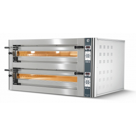 Elektrická pec na pizzu 2-patrová Cuppone Donatello DN635/2CD – 12× Ø35 cm, 400 V