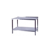 Pracovní stůl nerezový s policí, rozměr (d x š): 700 x 700 x 900 mm