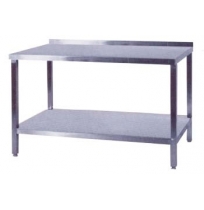 Pracovní stůl nerezový s policí, rozměr (d x š): 1000 x 700 x 900 mm